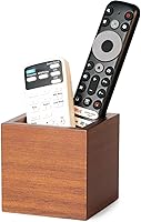 Vista 14 de Soporte para control remoto, soporte de madera para control remoto de TV para mesa, organizador remoto para decoración del hogar, caja remota