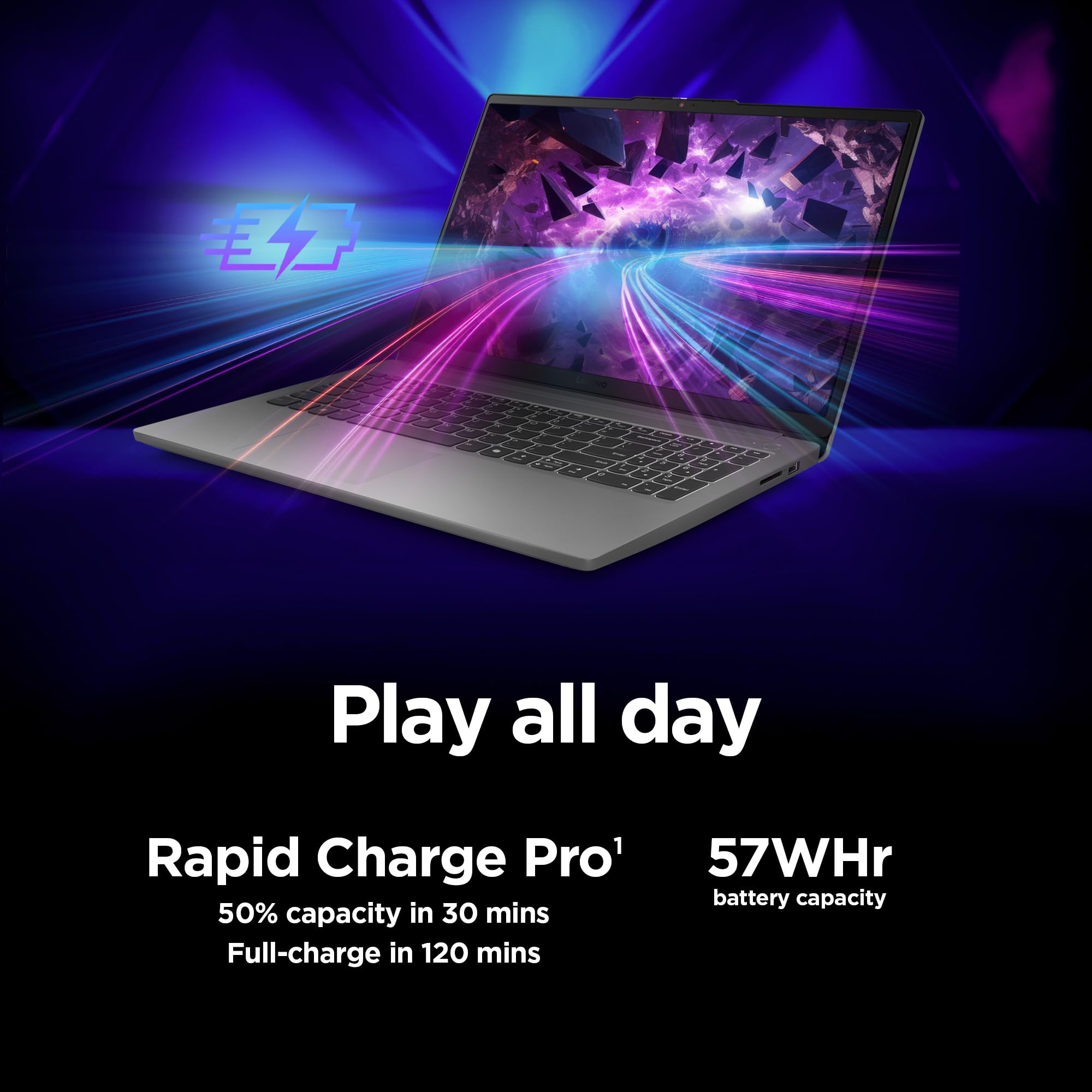 Lenovo LOQ Essential – AI-Powered Student Gaming Laptop - Intel® Core™i5-12450HX - 15.6" FHD IPS Display – 144Hz Refresh Rate – NVIDIA® GeForce RTX™ 4050 – 8GB Memory – 512GB SSD Storage – Luna Grey