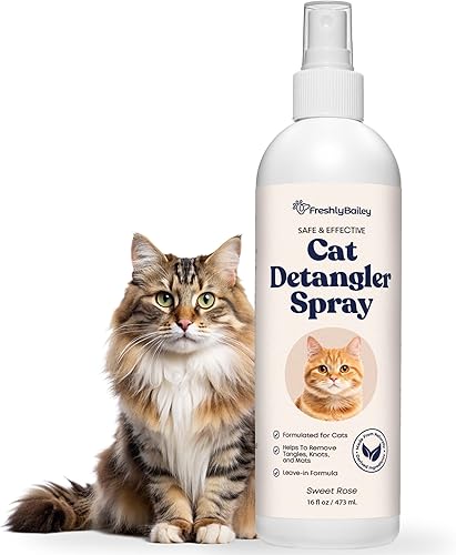 Spray desenredante para gatos – Spray desenredante para mascotas – Desenredante natural y acondicionador sin enjuague para tu gato – Elimina enredos