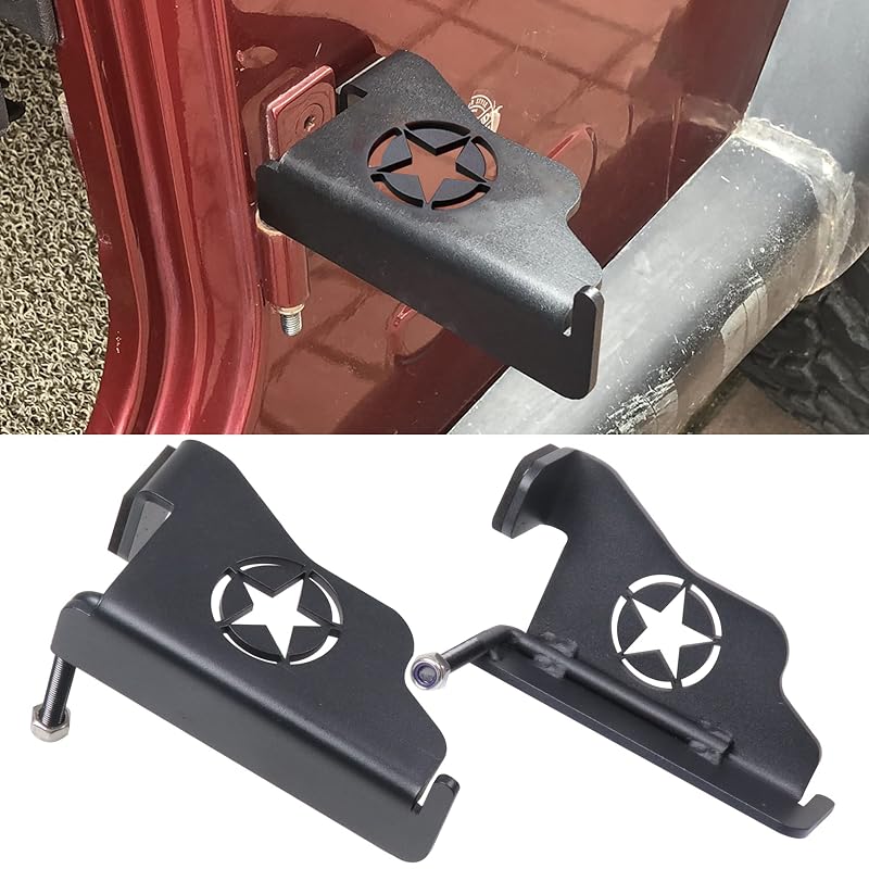 Estribo de apoio para pés na dobradiça da porta Jeep Wrangler TJ 2 portas 1997–2006 RERPRO, preto, par