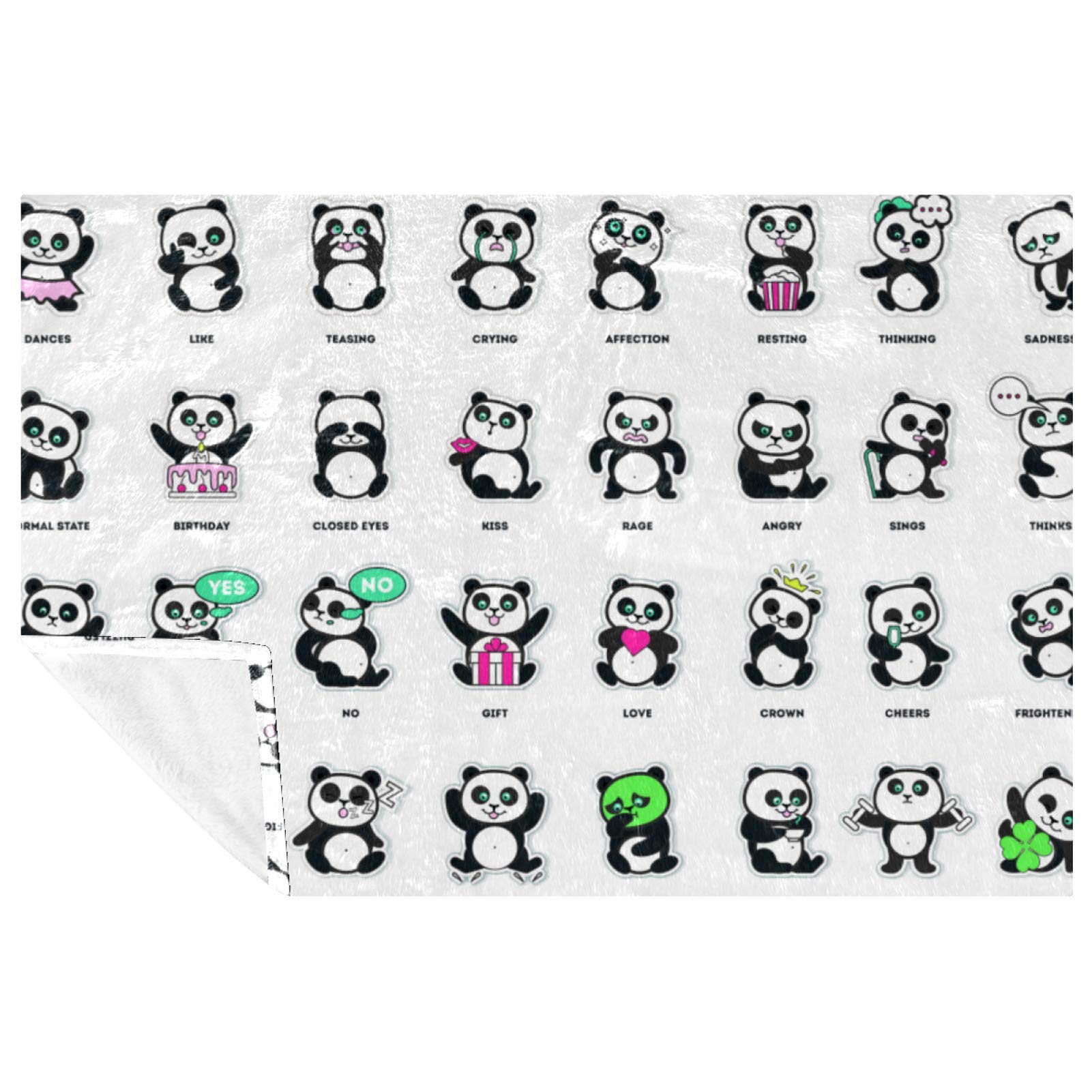Couverture de pique-nique et camping panda plaid chaud de plage