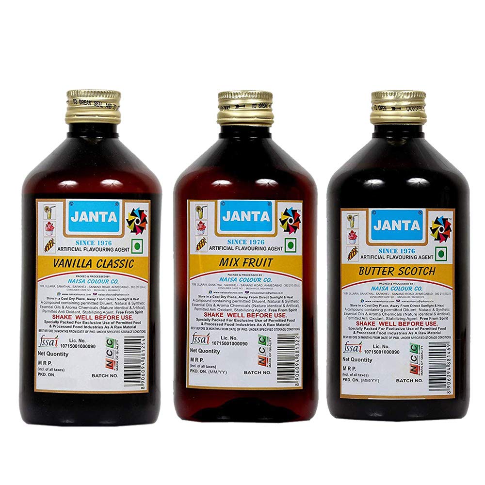 JANTA Vanilla, Mix Fruit and Butter Scotch Artificial Food Flavour