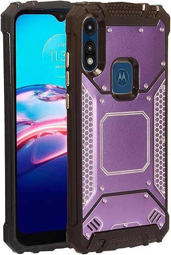 Miniatura 8 de CELZEN - Para Motorola Moto E (2020) XT2052 - Funda de aluminio de metal para teléfono - ZY1 Rojo