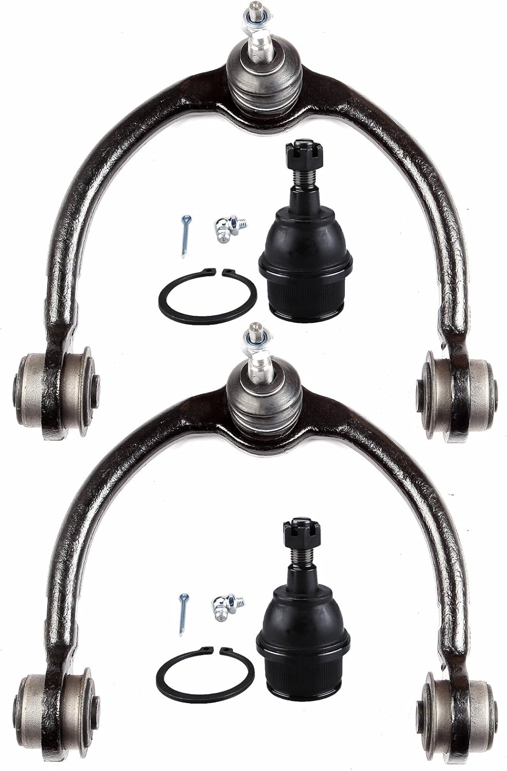 ECCPP Front Lower Ball Joint Front Upper Control Arm And Ball Joint Fit 2005-2010 for Jeep Commander Grand for Cherokee 4pcs K80629 K620188
