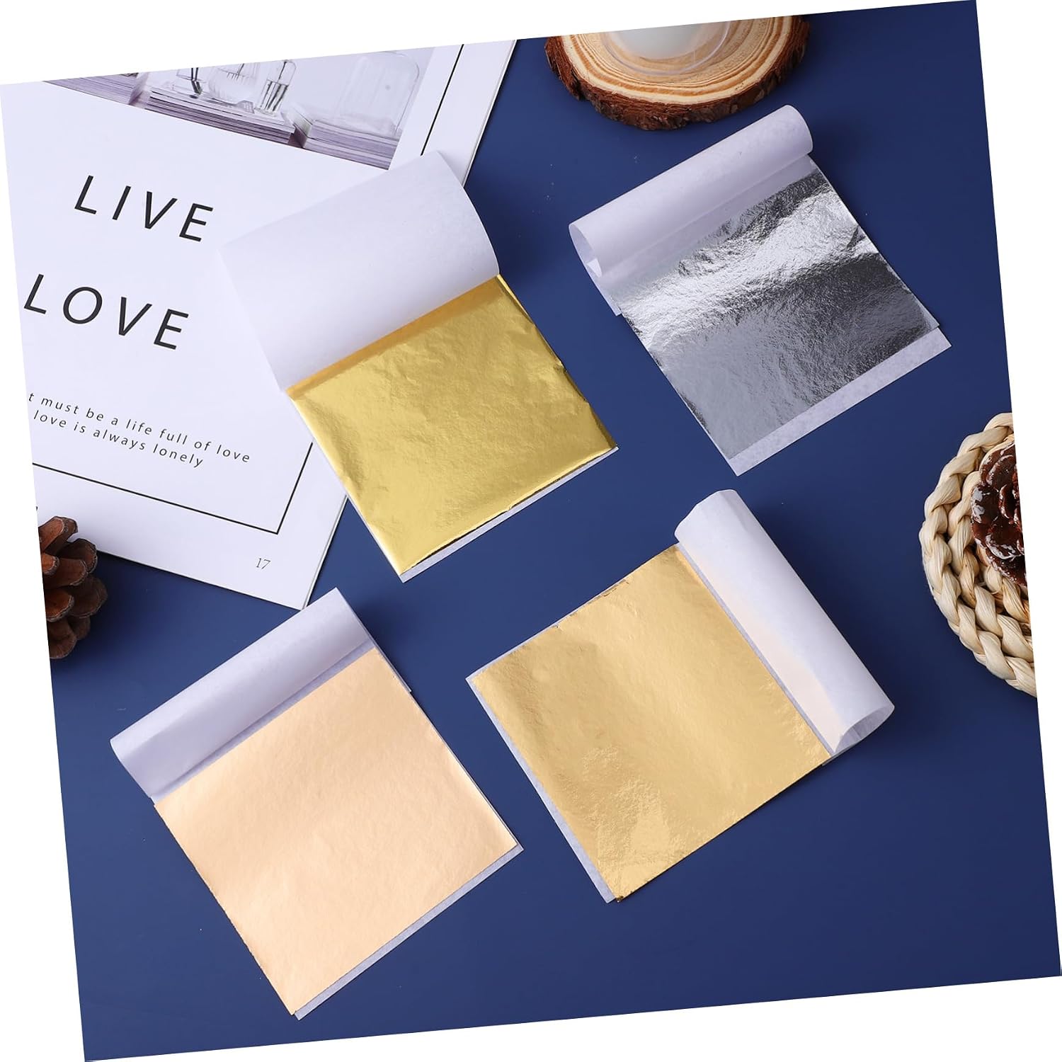 Foil Sheets for Crafts Xmas 400pcs Metallic Paper for DIY