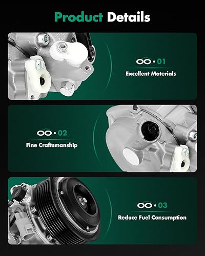 Vista 49 de SCITOO Compresor de CA apto para H-onda Prelude 2.2L 2001 para H-onda Civic para A-cura EL 1.7L 1997 1998 1999 2000 2001