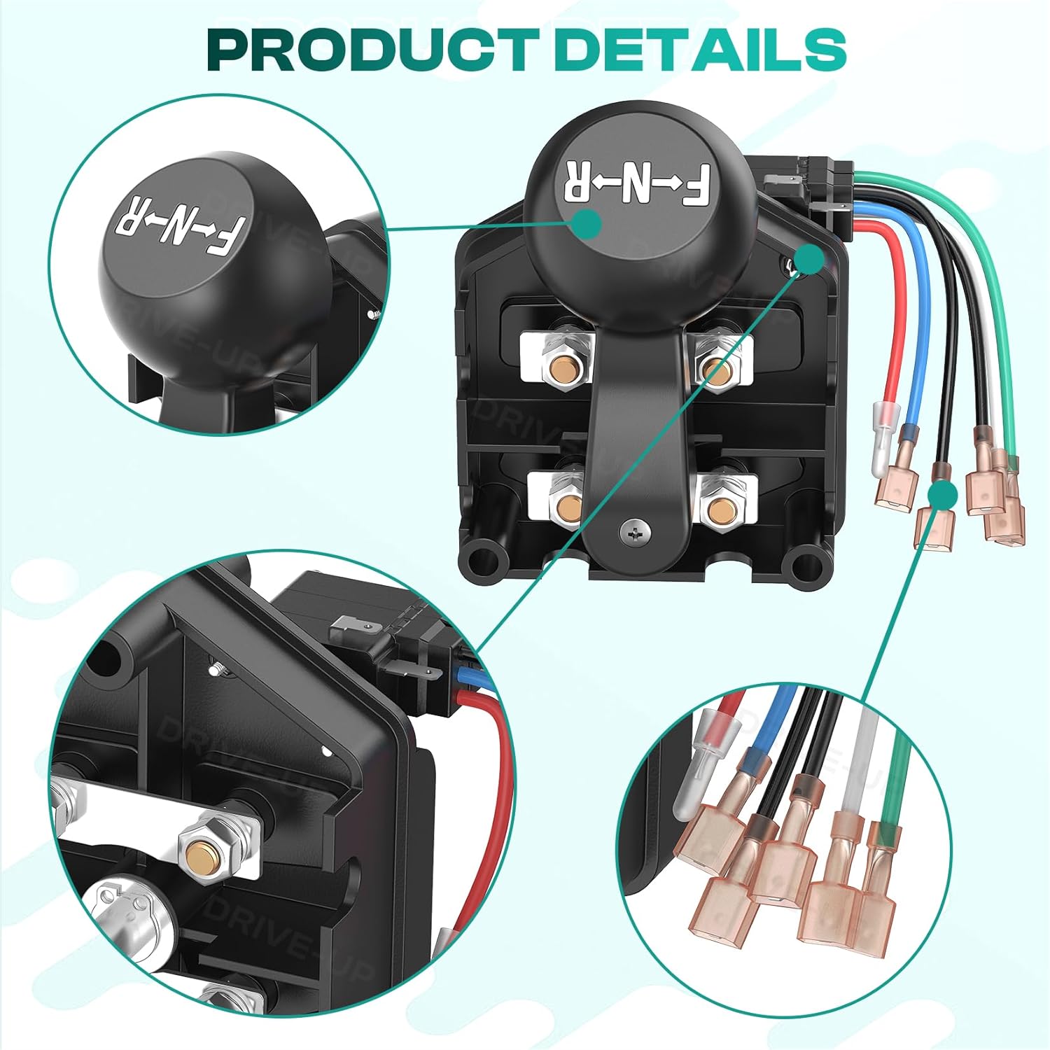 DRIVE UP 48V Club Car DS Forward Reverse Switch, Club Car Forward Reverse Switch Assembly with Handle and Micro Switch for Club Car DS 1996-Up Golf Carts, OEM 101753005 1012987