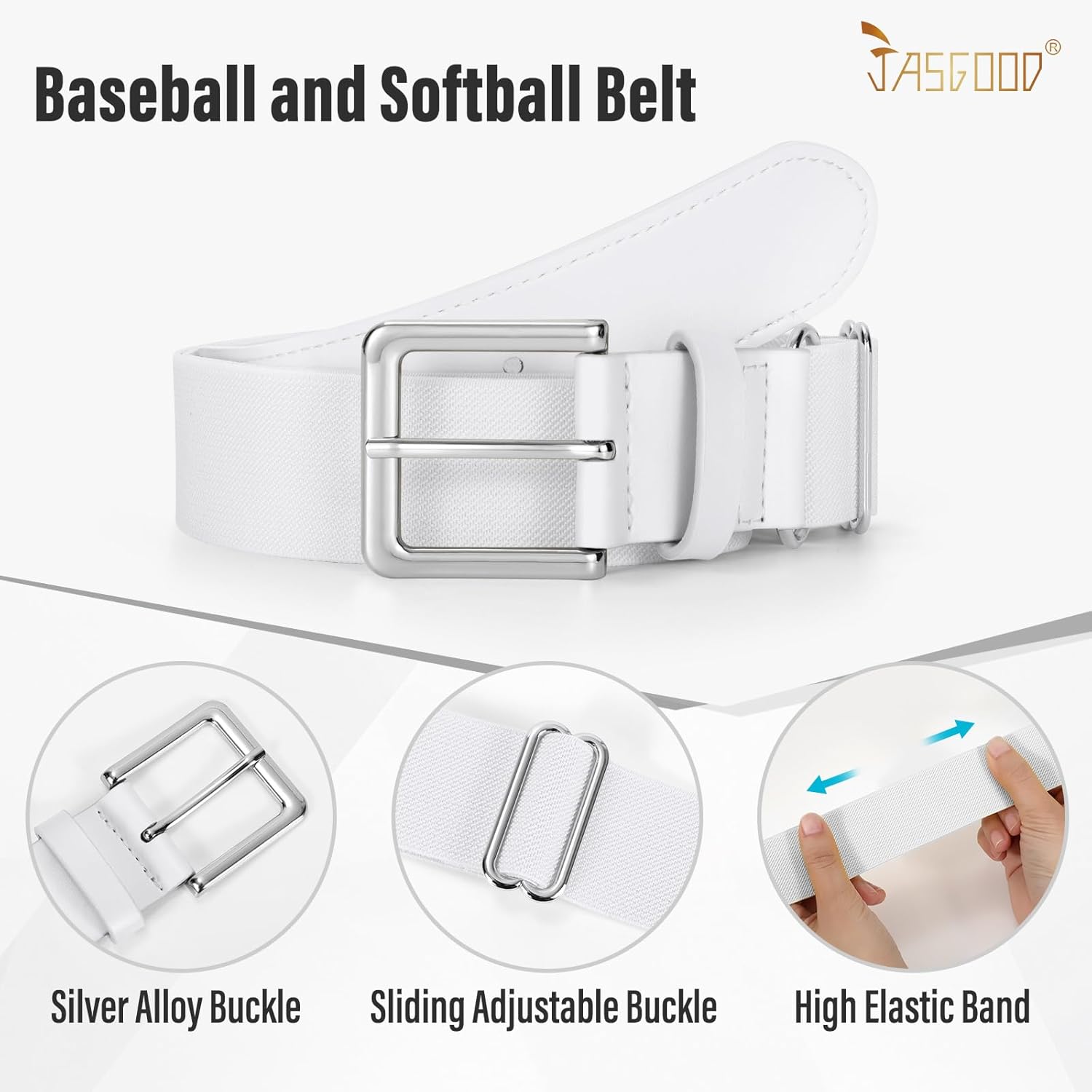 Baseball Socks and Belt for Youth Adult Softball Socks Combo Elastic Waist Belt for Men Kids Boys Girls Women JASGOOD - Image 5