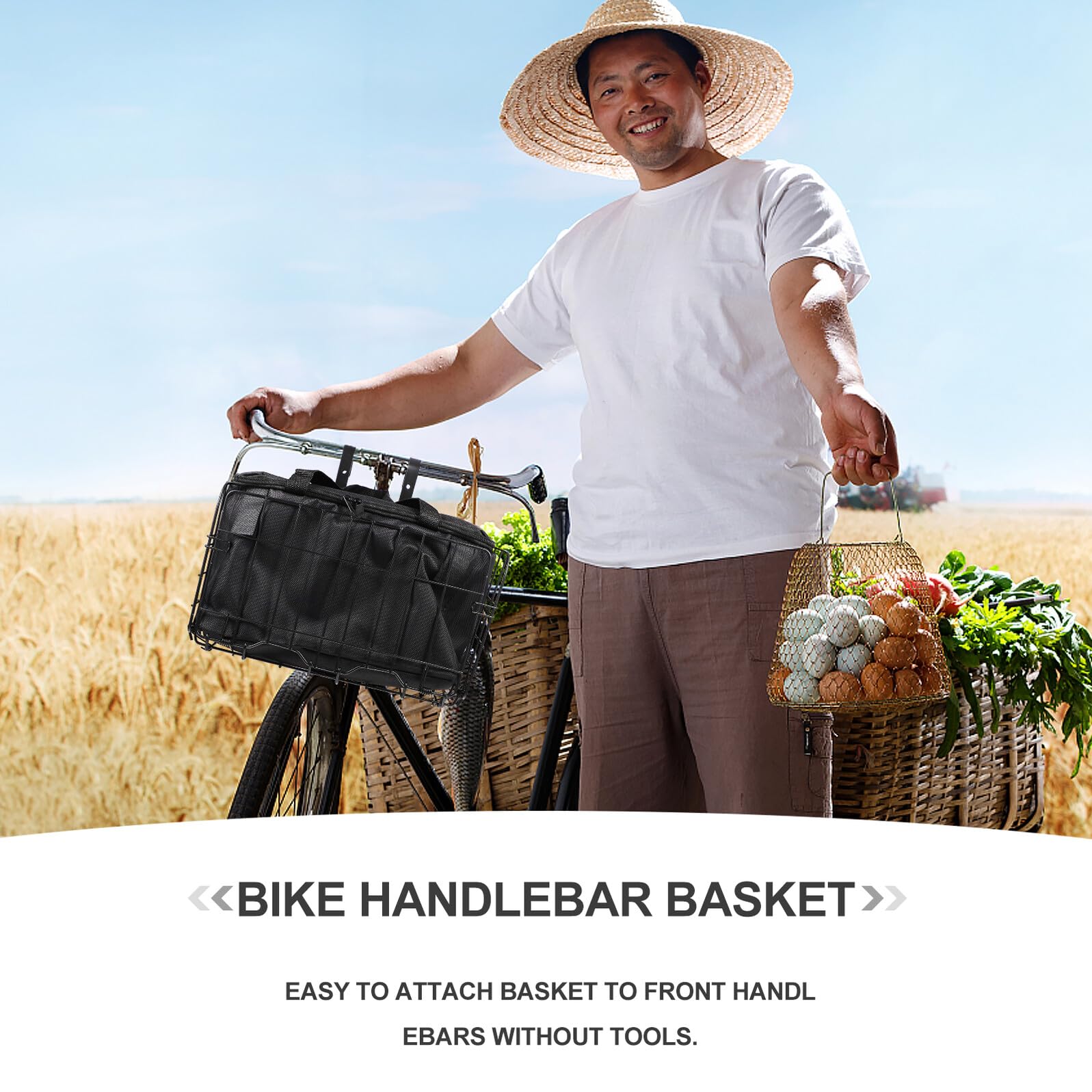 2stücke Fahrradkorb Abnehmbar Fahrradkorb Faltbarer Frontkorb Für Mountainbike Hängekorb Fahrradzubehör Korb Für Mountainbike