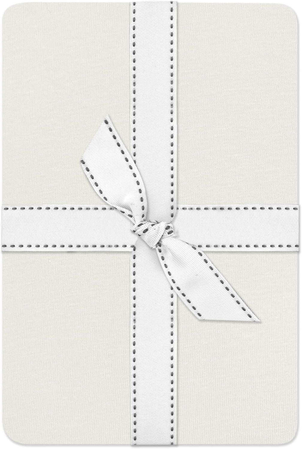 Frankie Fitted Crib Sheet 100% Organic Cotton for Baby & Toddler Mattress, Soft & Breathable for Girls, Boys, Ivory, One Size