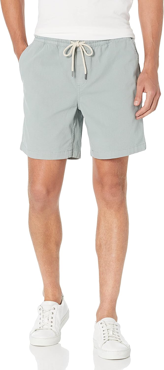 Amazon Essentials Men's Slim-Fit 7" Pull-on Comfort Stretch Canvas Shorts