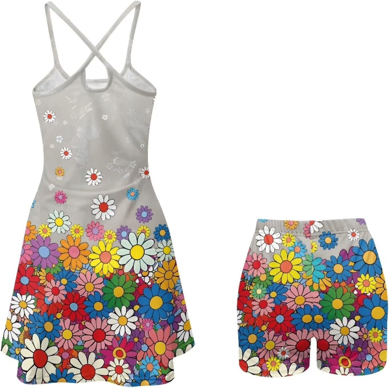 Golf Dresses for Women Tennis Dress with Built in Shorts Pocket Athletic Workout Dress Golf Outfits