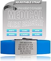 Vista 1 de Pulsera de alerta médica personalizada PRO Pulsera médica de silicona multicolor de alta calidad para hombres y mujeres Elegante pulsera