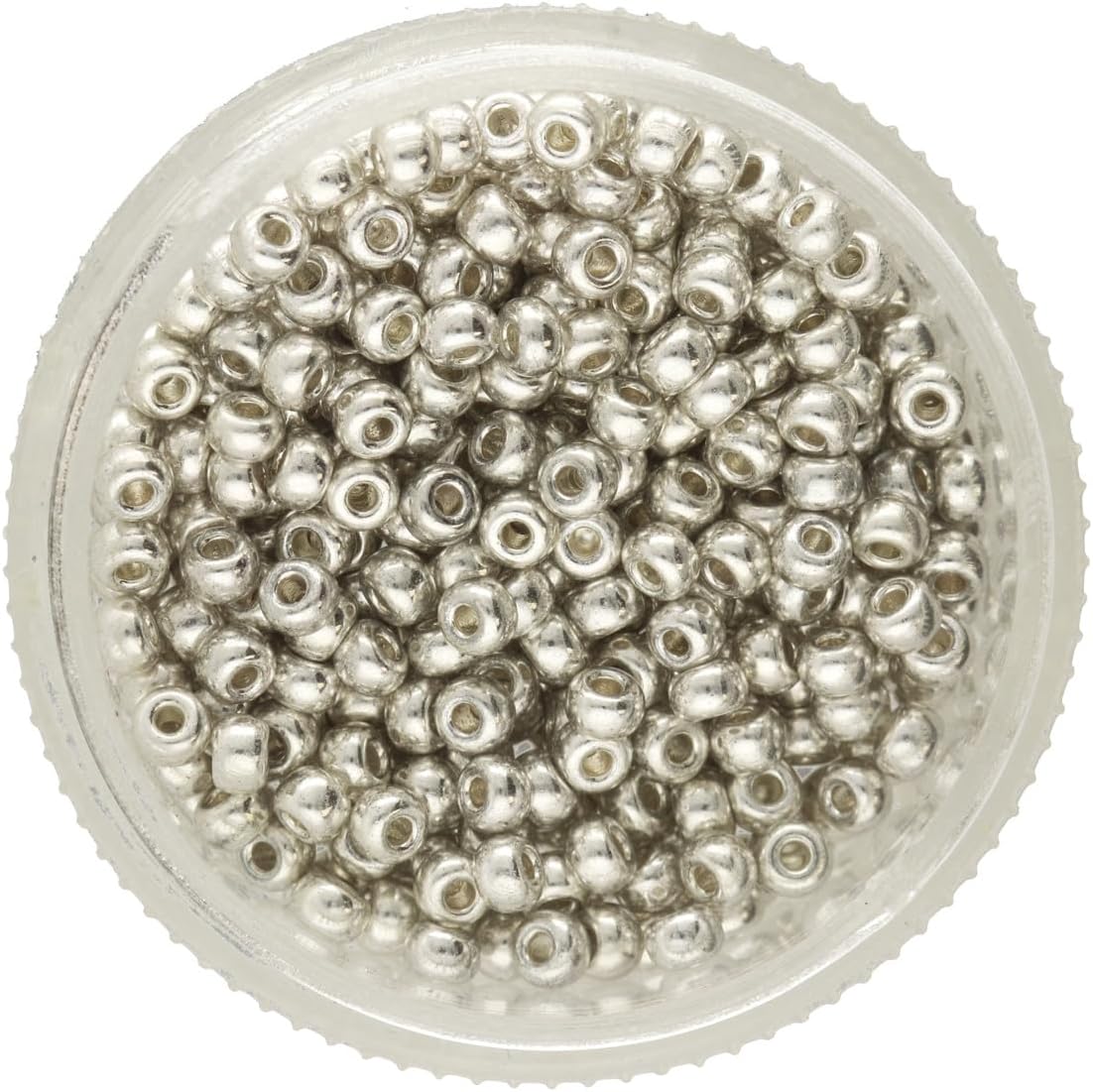 Miyuki Round Seed Beads, Size 8/0 (3mm), Galvanized Silver, 22g Tube (Approximately 836 Beads), Made in Japan