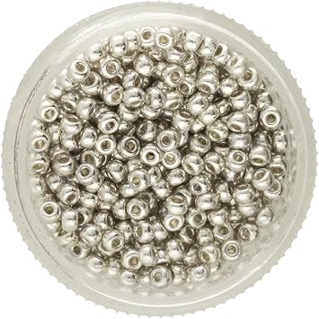 Miyuki Round Seed Beads, Size 8/0 (3mm), Galvanized Silver, 22g Tube (Approximately 836 Beads), Made in Japan