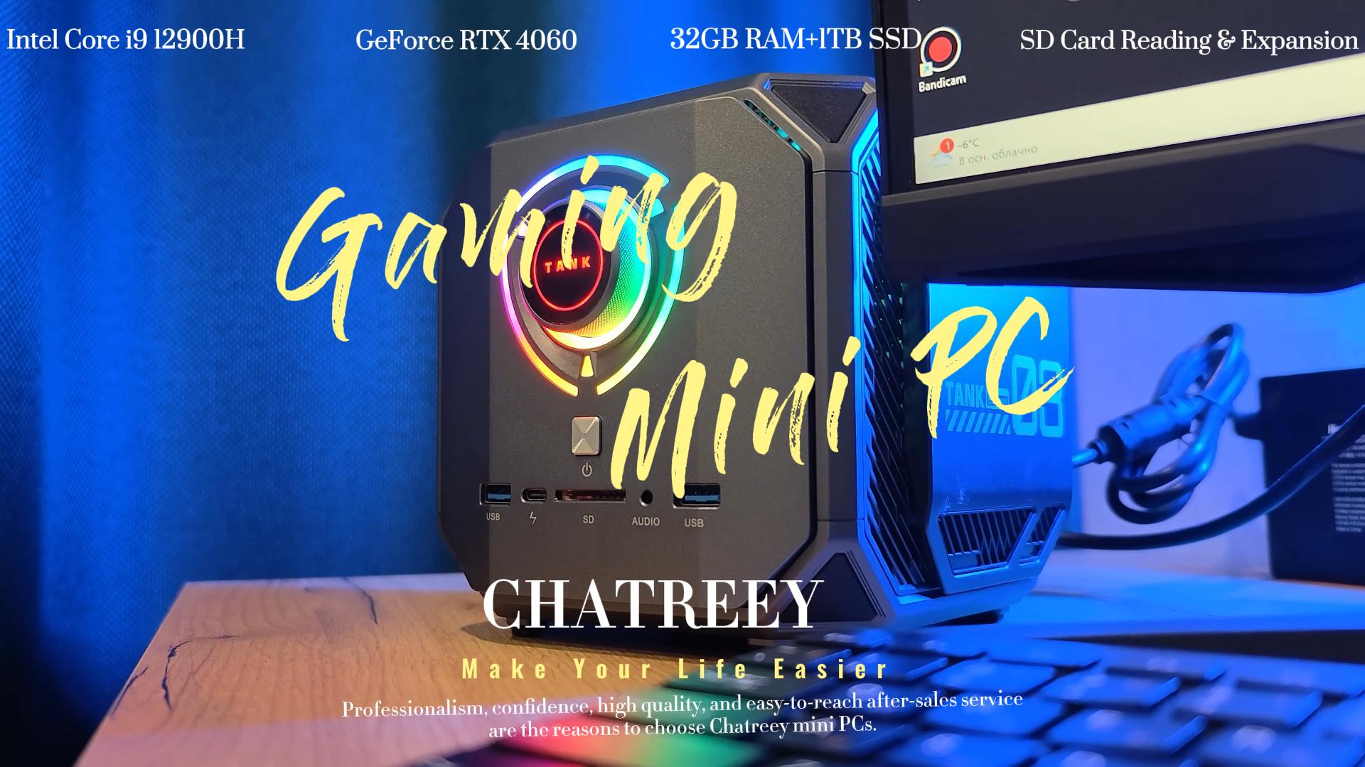 Amazon.com: Chatreey Mini Gaming PC - GeForce RTX 4060 8GB GDDR6