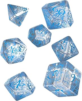 Q Workshop Elvish Translucent Blue Rpg Ornamented Dice Set 7 Polyhedral Pieces Amazon De Spielzeug Q Workshop Elvish Translucent Blue Rpg Ornamented Dice Set 7 Polyhedral Pieces Amazon De Spielzeug