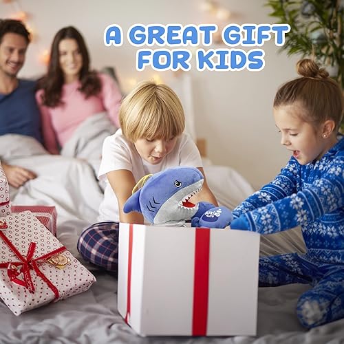 Miniatura 6 de Marioneta de mano para niños, juguete de peluche con sonidos y acción de boxeo, juguetes de marionetas de mano de tiburón para recuerdos de fiesta