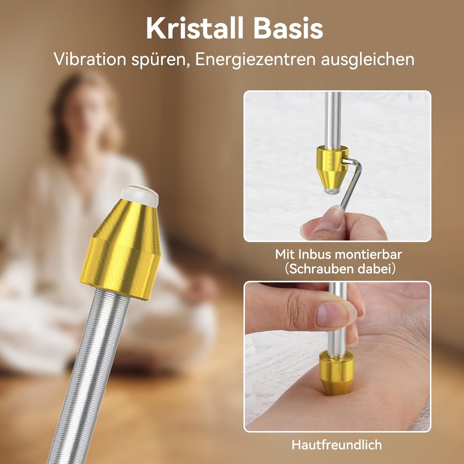 Heilende Stimmgabel Set (128Hz 256Hz 512Hz) - mit Bhutan