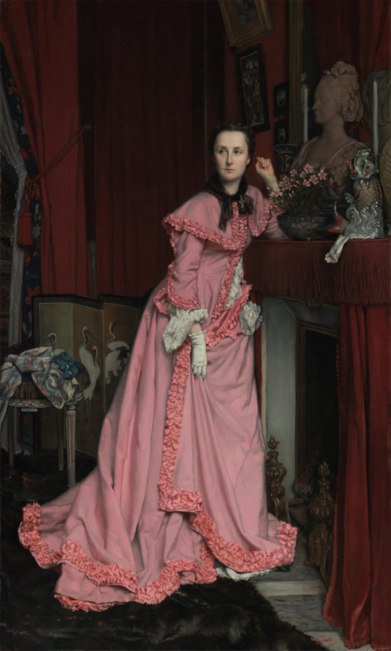 RZHRHJES Famous Painting Poster Art Canvas Print Retro Picture Portrait of the Marquise De Miramon Née Thérèse Feuillant by Jacques Poster Wall Art for Office Decor 60x90cm