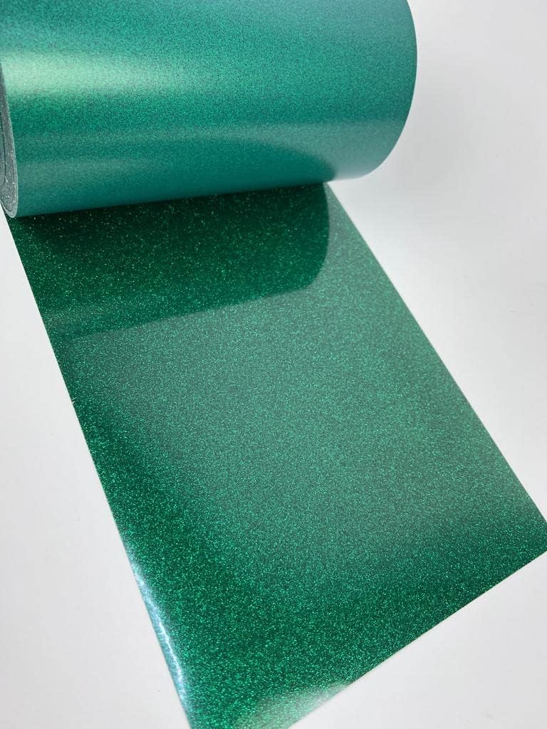 Glitter Heat Transfer Vinyl for T-Shirts 10" x 5 Yard (Green)