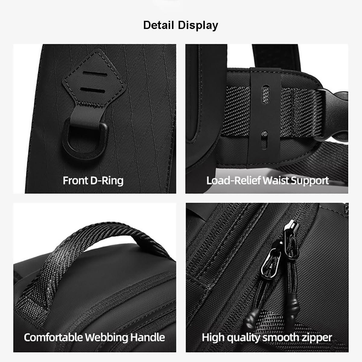 Camera Sling Modular Bag Tactical Photography Backpack with Quick Side Access DSLR SLR Mirrorless Small Camera Lens Crossbody Organizer Case with Tripod Holder for Canon Fujifilm Sony Nikon, Black - Image 3