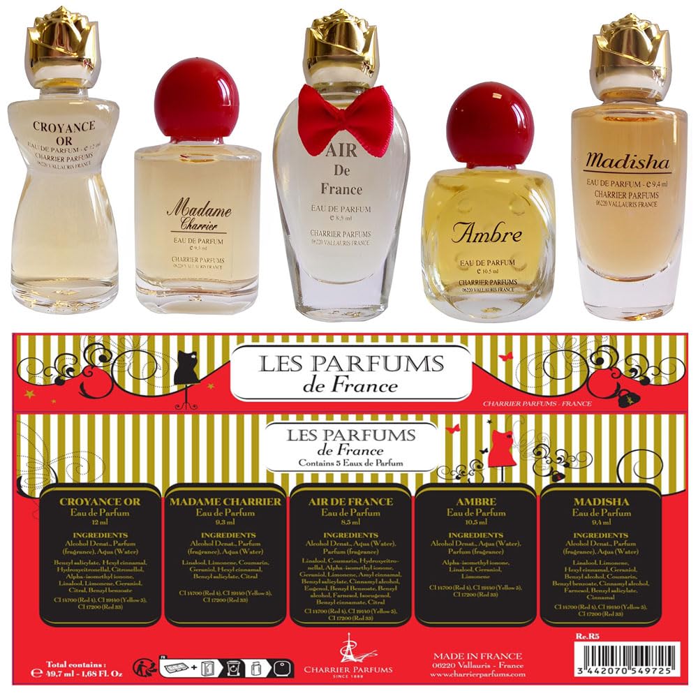 Charrier Parfums - 5 Eaux de Parfum Gift Set - 'Collection Luxe' - 49.7 ml - Made in Provence, France - Image 3
