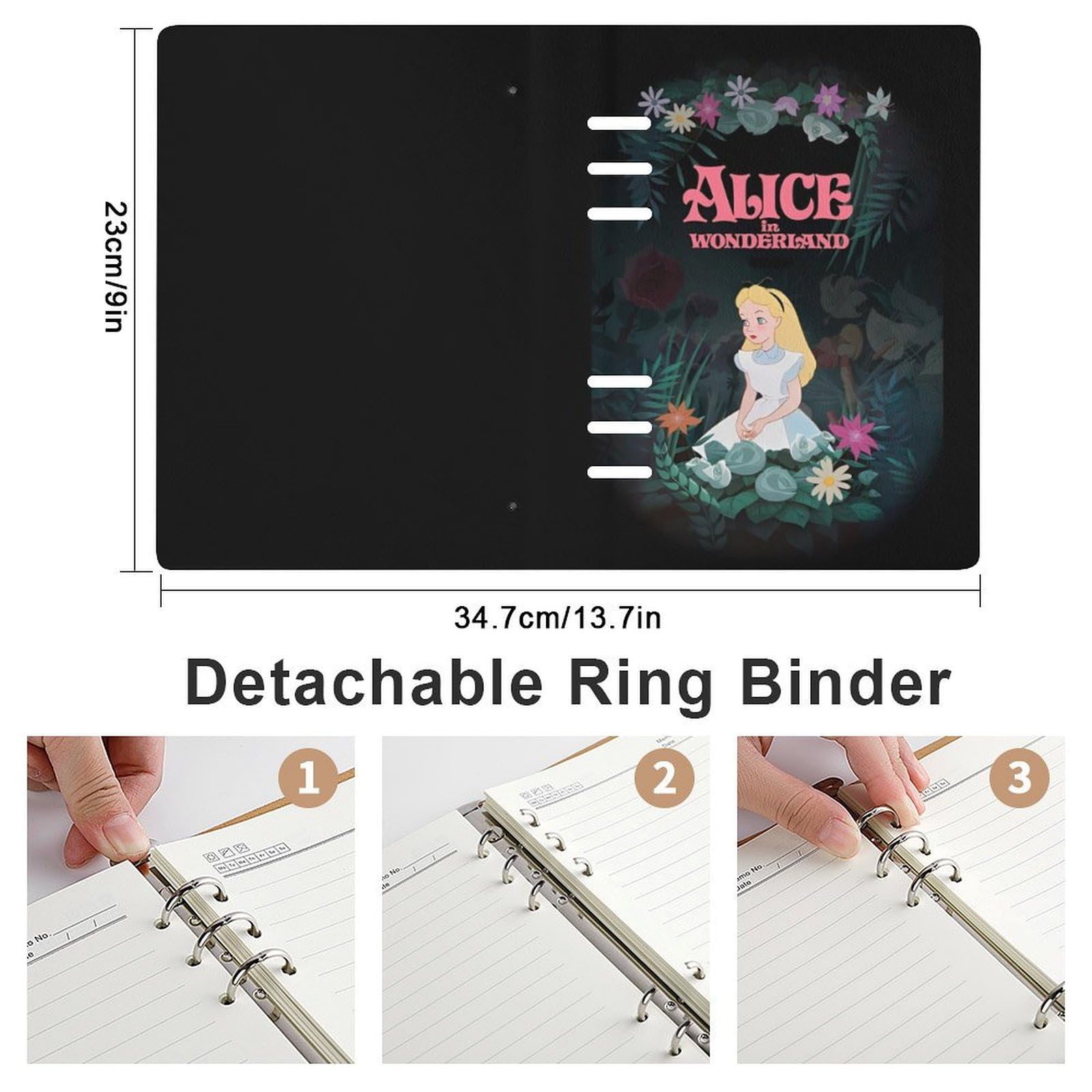 Amazon.co.jp: 不思議の国のアリス システム手帳 PU ノートメモ帳