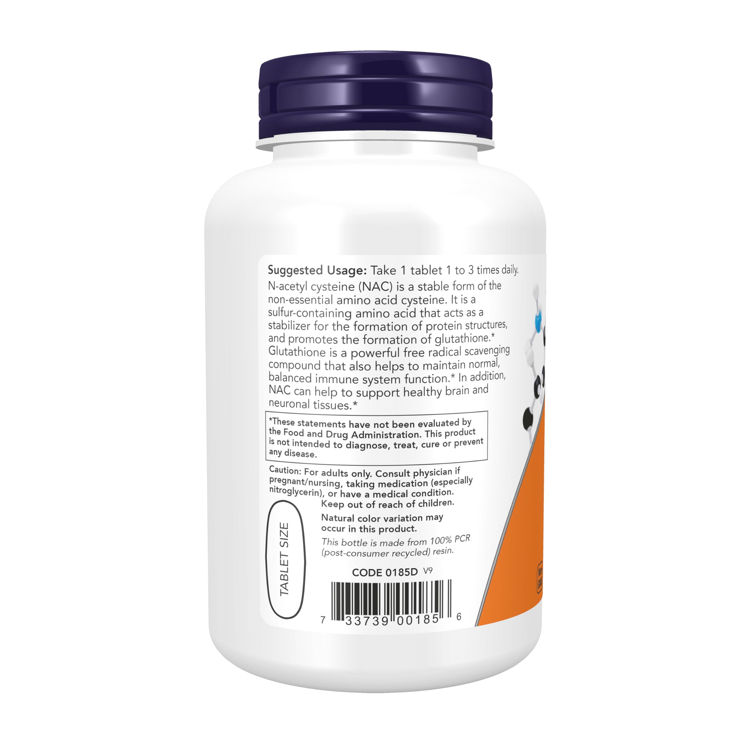 NOW Supplements, NAC 1,000 mg, Free Radical Protection*, 120 Tablets — Amazon image 3