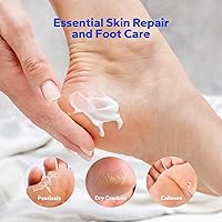 Vista 5 de Crema de urea 40% + ácido salicílico 2%, crema de pies de urea con aceite de jojoba, aceite de aguacate y aloe vera para pies secos agrietados