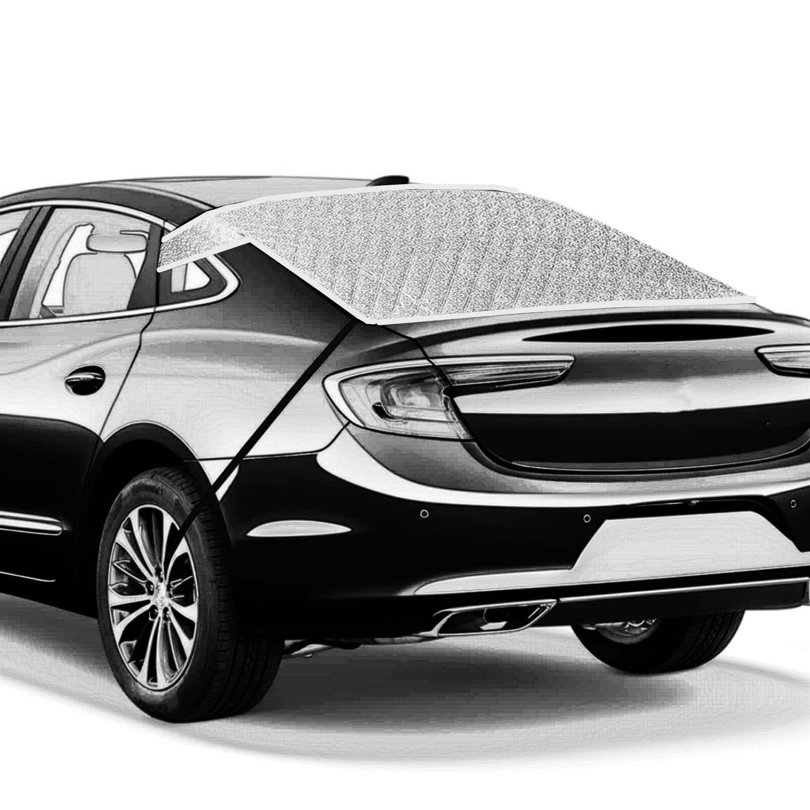 All Weather Durable Car Rear Windshield Cover with 4 Magnets Ultra Snow Frost Dust Sun Shade Windscreen Protector Protects from UV Light & Prevents Windscreen Frost
