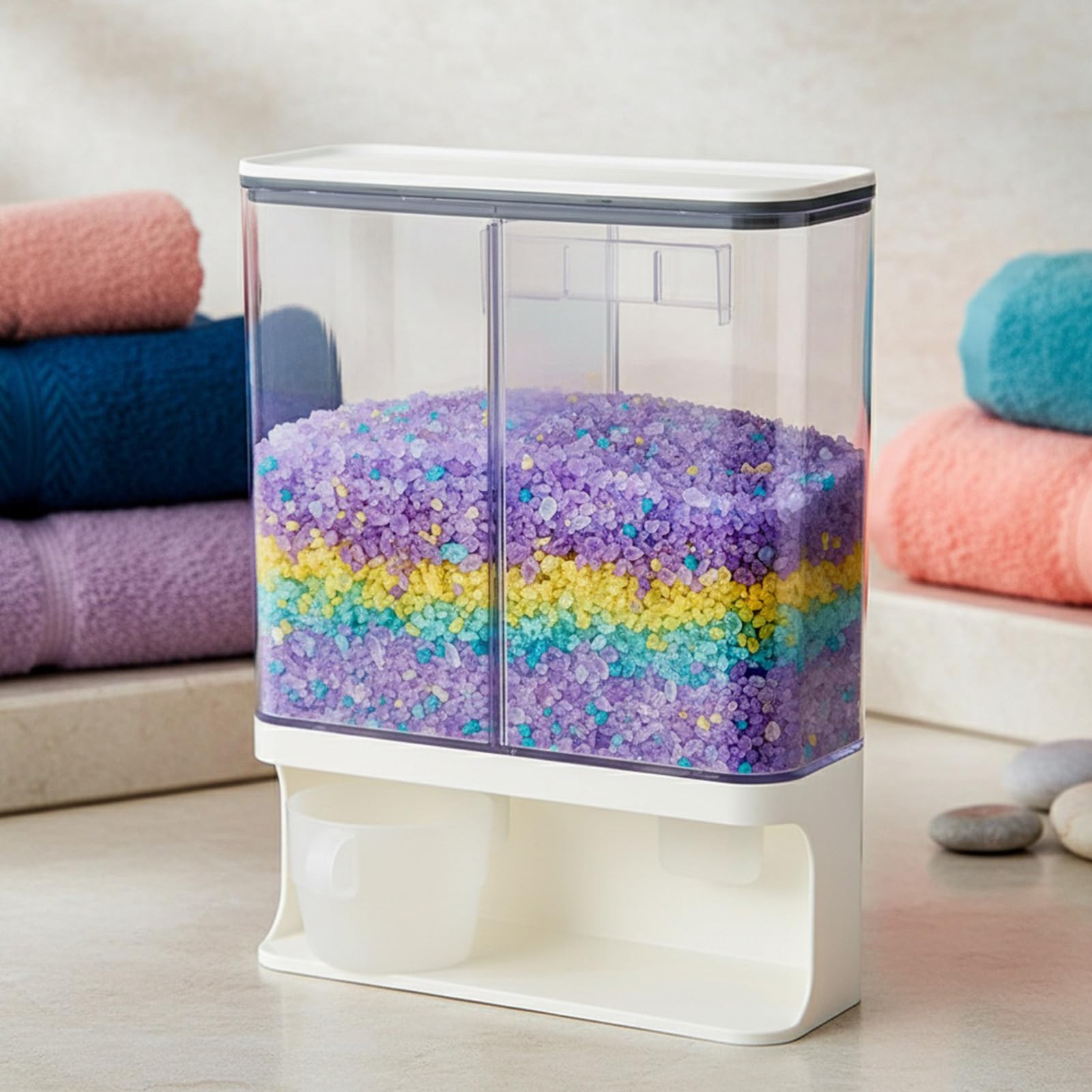 Dispensador De Detergente Líquido Para La Ropa Almacenamiento de Frijoles | Con De Silicona Sellado Y Recipiente Para Suavizante Para Sales De Baño, Arroz, Legumbres Y Productos