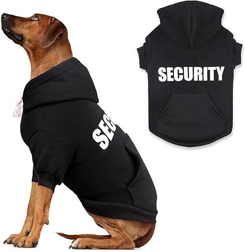 Miniatura 1 de Uteuvili - Sudadera de seguridad con capucha para perros - Suave ropa de vellón cepillado para perros - Sudadera con capucha y bolsillo para perros