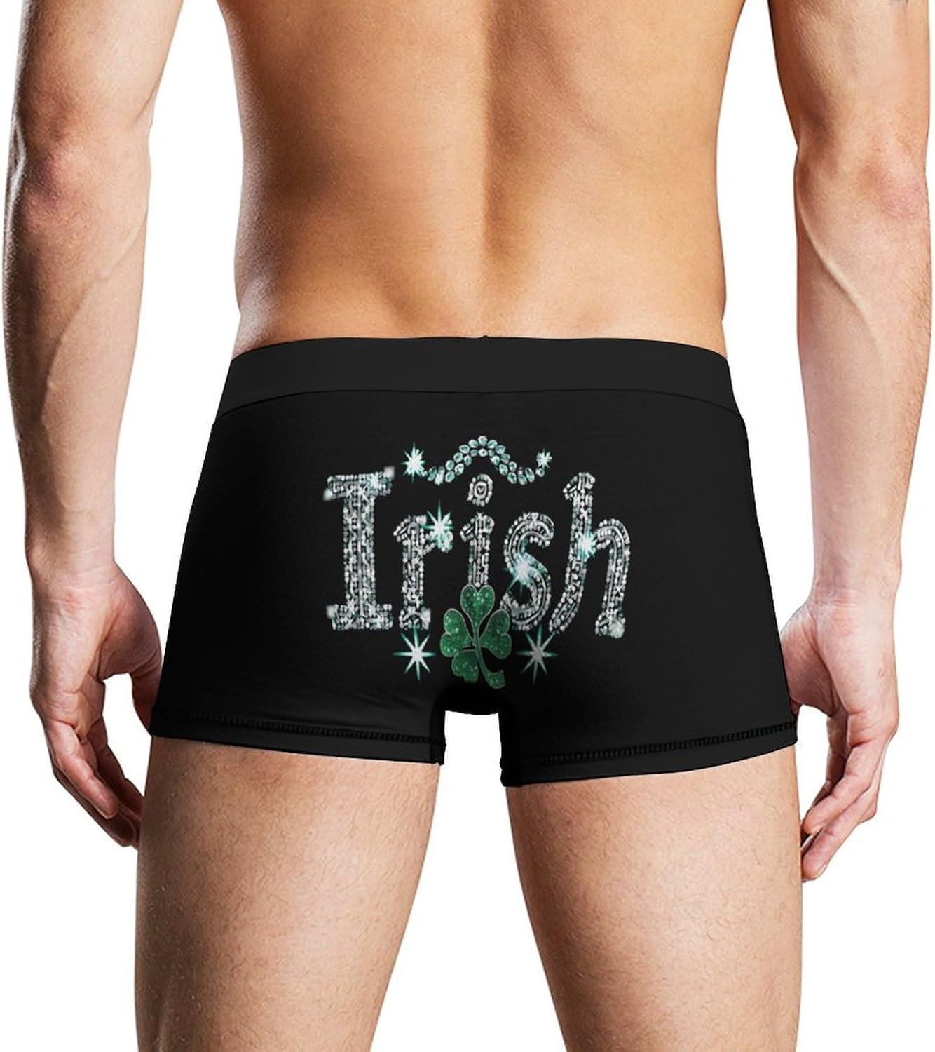 Diamon Irish Clover Novelty Men's Trunks Soft Breathable Underwear Patterned Stretch Briefs