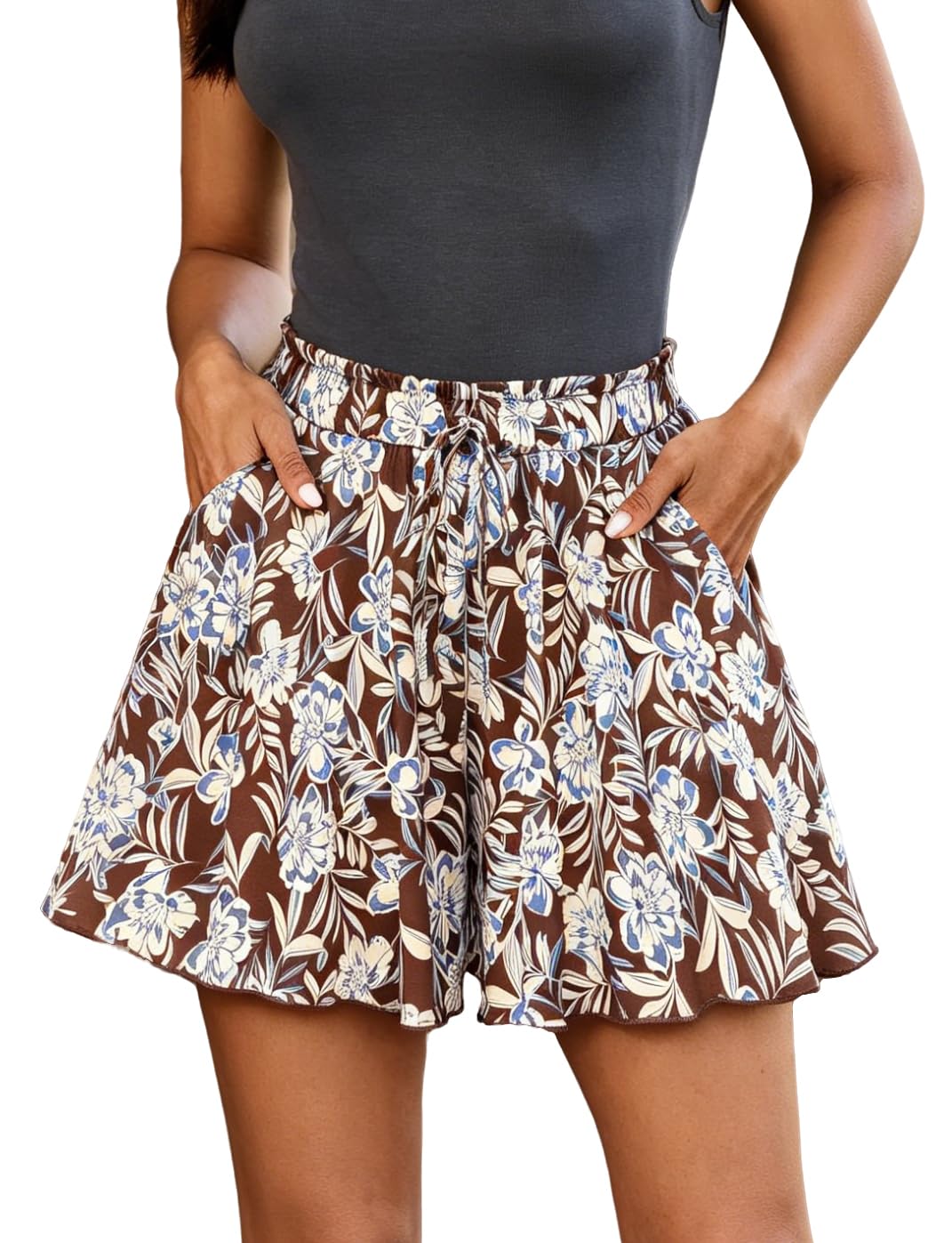 Pantaloni Donna Estivi Elegante Gonna Pantalone Costume Vita Alta Donna Larghi 2026 Women Summer Shorts Skirt Trousers