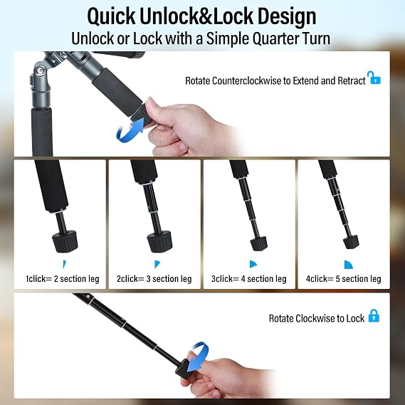 SIRUI Compact Mini Desktop Tripod, 20 Aluminum Portable Small Tabletop Tripod Stand with 360 Ball Head for DSLR, Camera, Phone, Loaded up to 17.64lbs, Phone Holder Included, AM-TT50