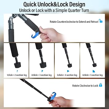 SIRUI Compact Mini Desktop Tripod, 20 Aluminum Portable Small Tabletop Tripod Stand with 360 Ball Head for DSLR, Camera, Phone, Loaded up to 17.64lbs, Phone Holder Included, AM-TT50