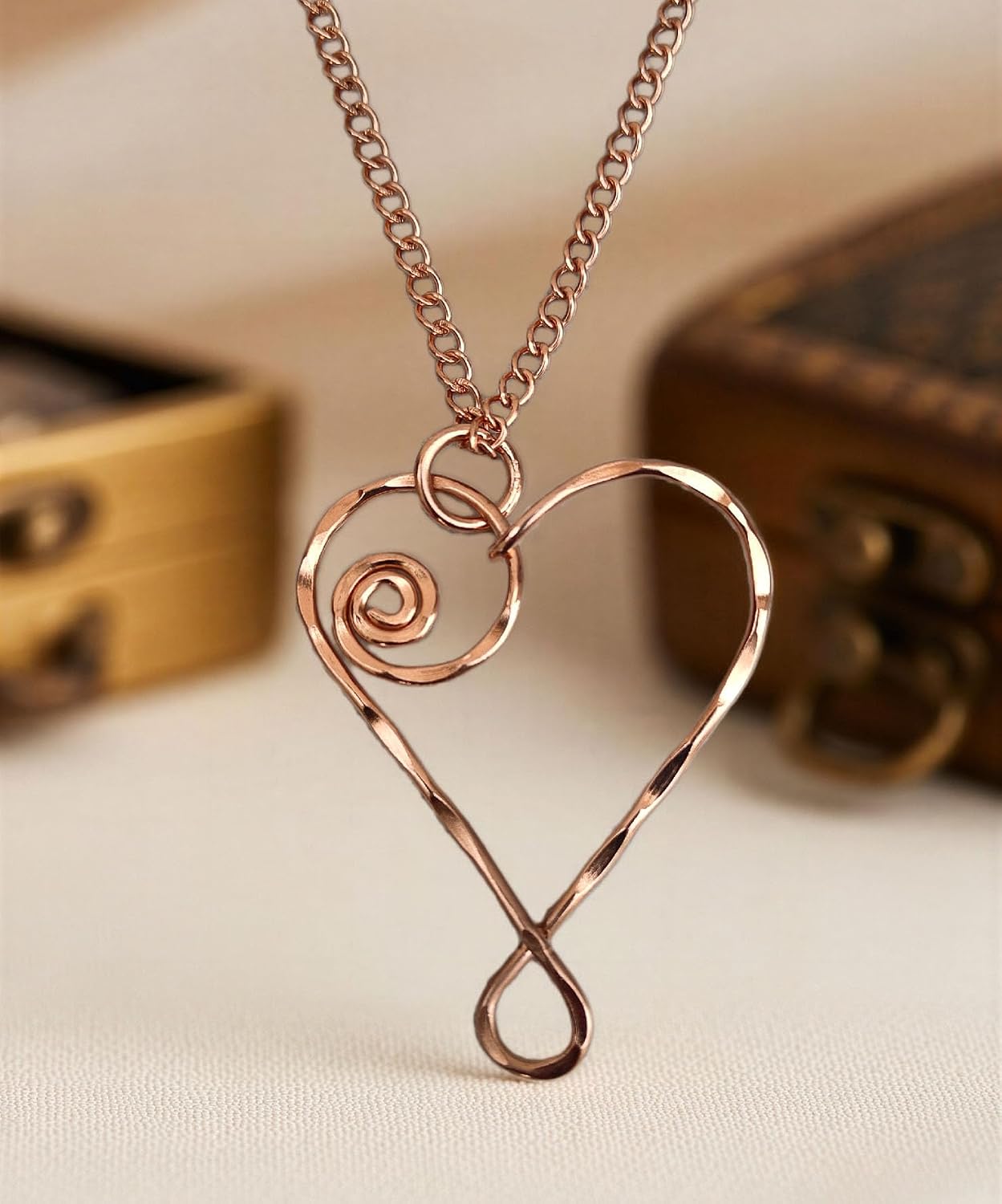 SHINDE EXPORTS pure copper chain necklace with pendant for women 24 inch