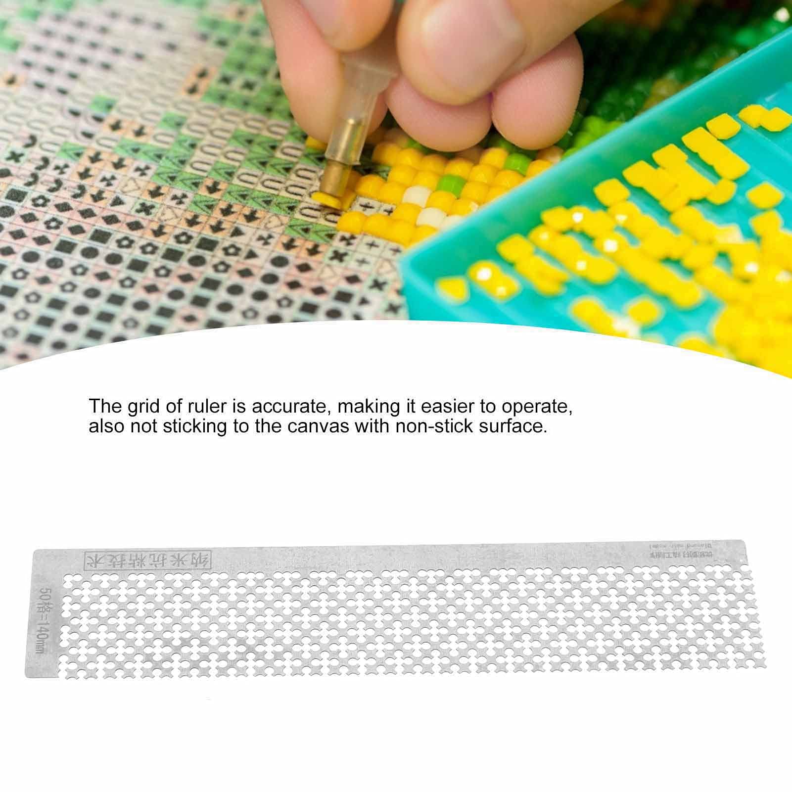 Tiardey 3 Pièces Outil Diamant 5D - Règle Peinture Acier Inoxydable Et Correcteur Pour Broderie Diamant