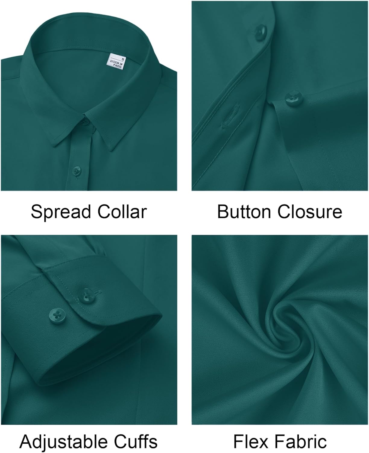 Button Down Shirts for Women Wrinkle Free Dress Shirt Classic Fit Long Sleeve Casual Business Blouse Work - Image 4