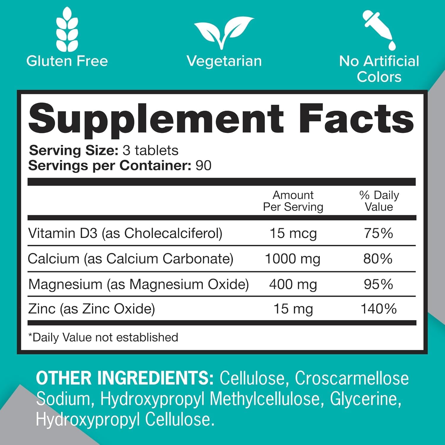 Qunol Calcium Magnesium Zinc 3-in-1 Tablet, Immune System Support, 270ct — Amazon image 3