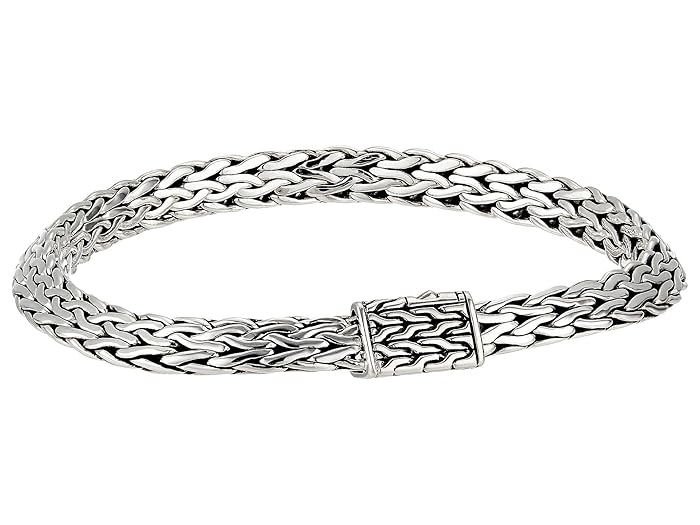 John Hardy  6.4 mm Classic Chain Tiga Chain Bracelet with Pusher Clasp (Sterling Silver) Bracelet