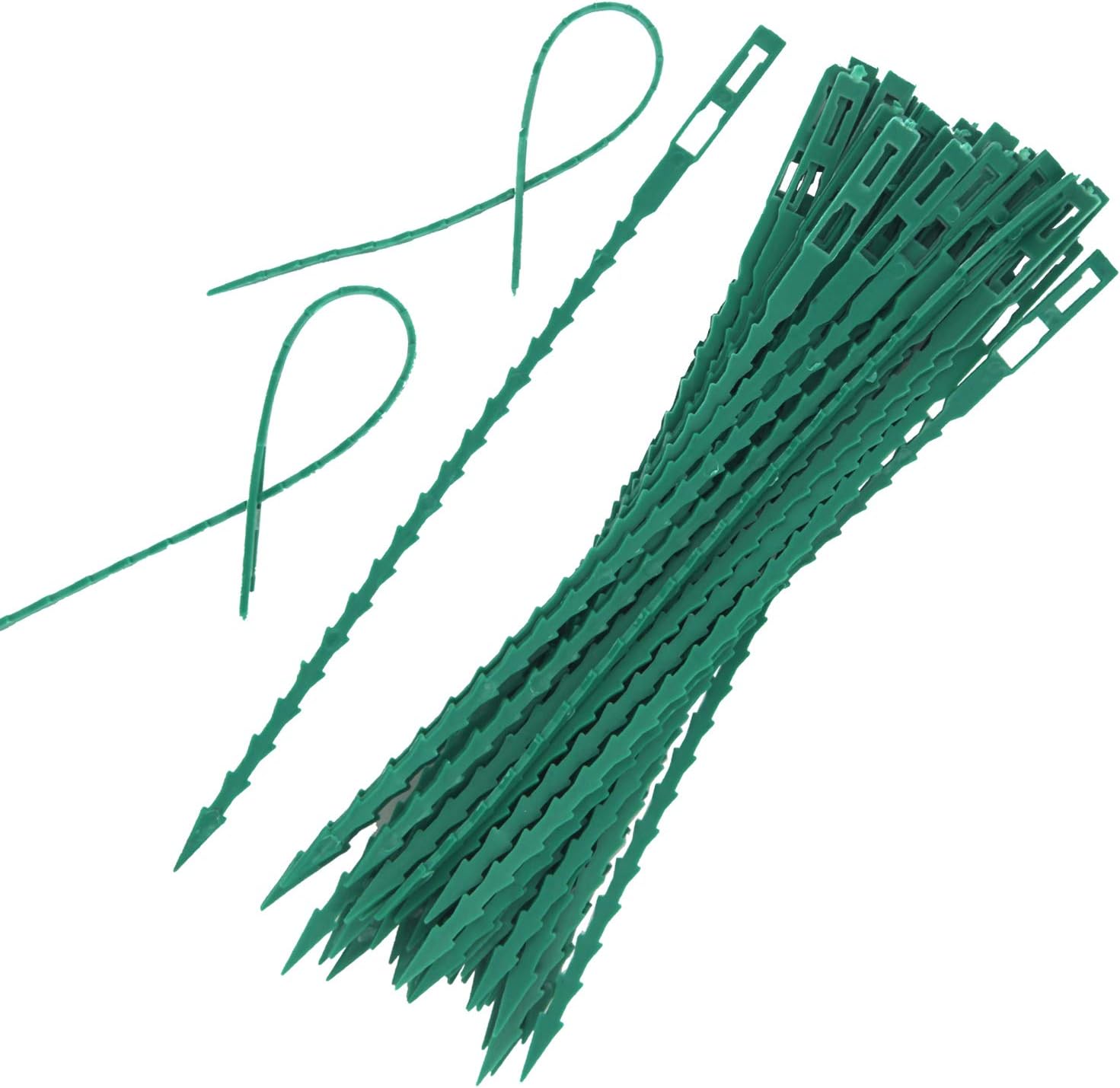 EuTengHao 100 Pieces Adjustable Garden Plant Twist Ties, 9 Inch Flexible Plastic Twist Ties Multi-Use for Secure Vine (Green) : Patio, Lawn & Garden