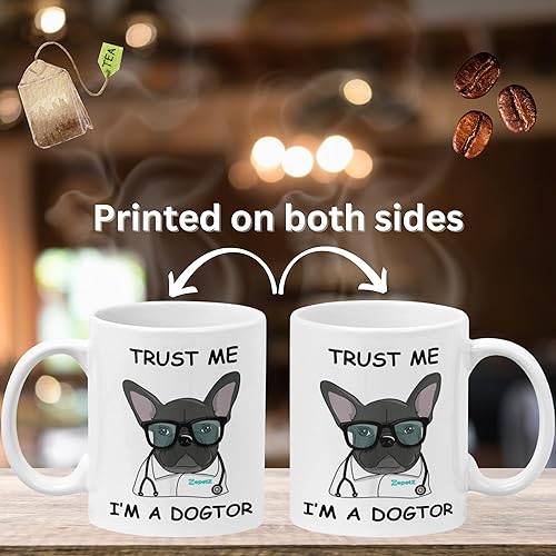 Miniatura 2 de Trust Me, I'm a Dogtor - Bulldog francés - Taza para amantes de los perros - Taza para perros - Decoración de bulldog francés - Regalos de bulldog