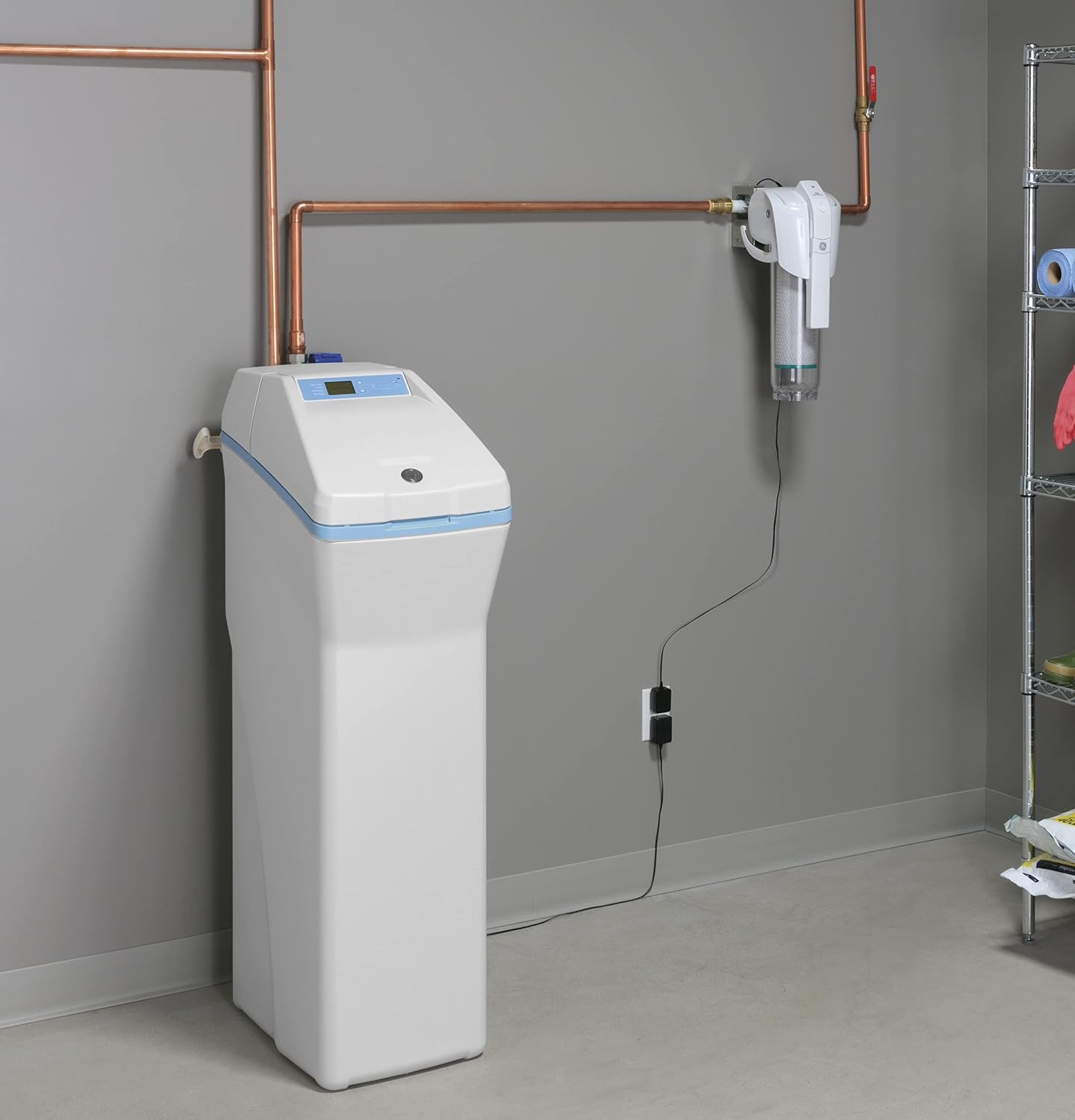 GE Smart Home Water Filter System + Advanced Replacement Filter (FTHTM) | Water Filtration System Reduces Odor, Sediment & Rust | WiFi Enabled | Three-Month Filter Life