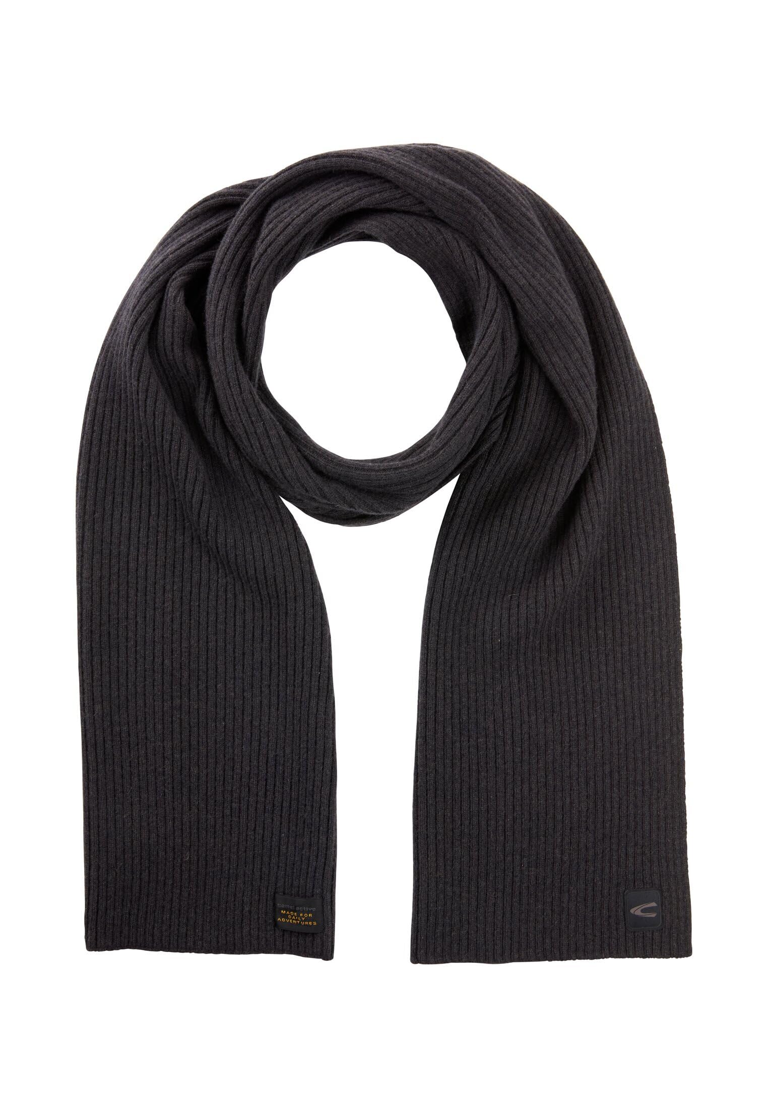 camel active Herren Strickschal aus reiner Lammwolle