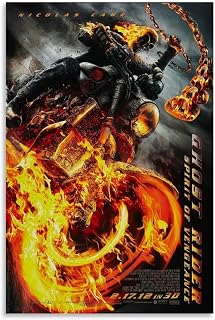Ghost Rider Spirit of Vengeance Movie Poster Canvas Art Painting Office Home Wall Decor Gifts 12x18inch(30x45cm)