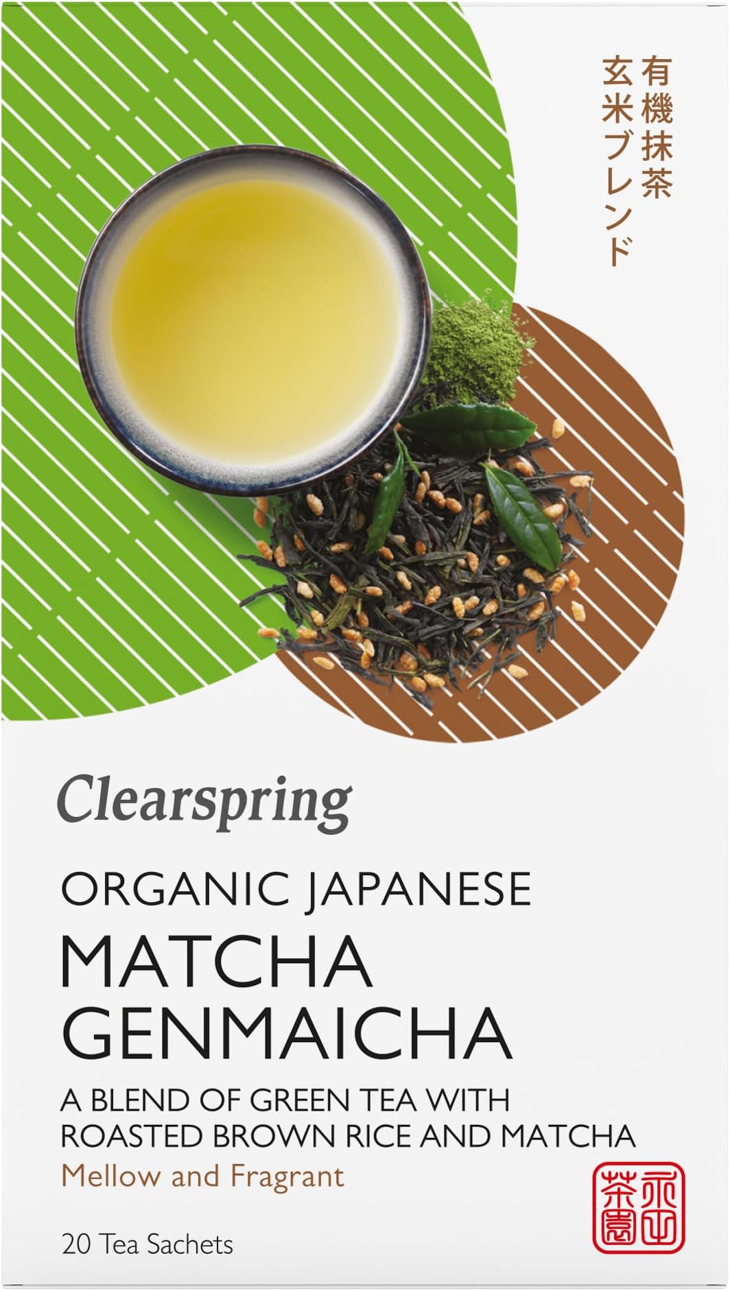CLEARSPRING Japanese Matcha Genmaicha Tea, 20 CT