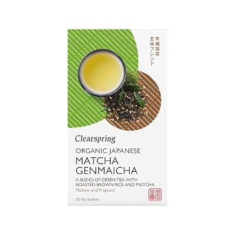CLEARSPRING Japanese Matcha Genmaicha Tea, 20 CT