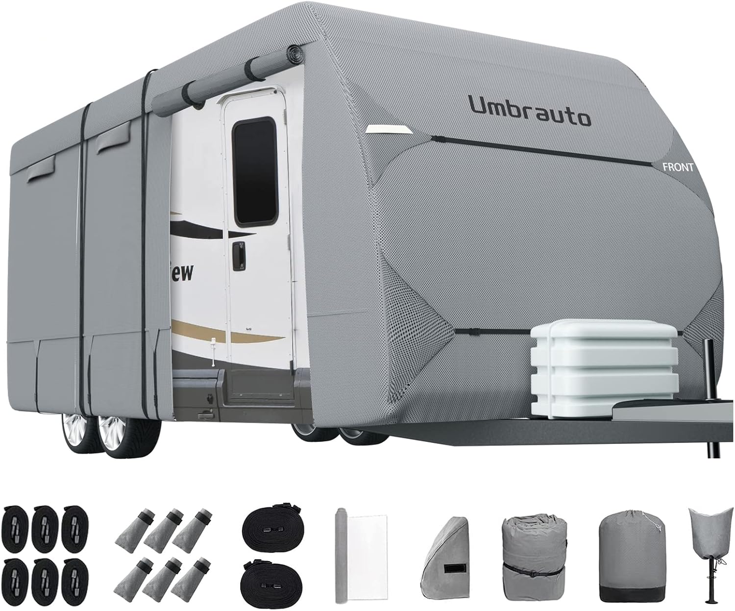 Umbrauto RV Cover 2022 Upgraded 7 Layers Top Camper Cover Windproof